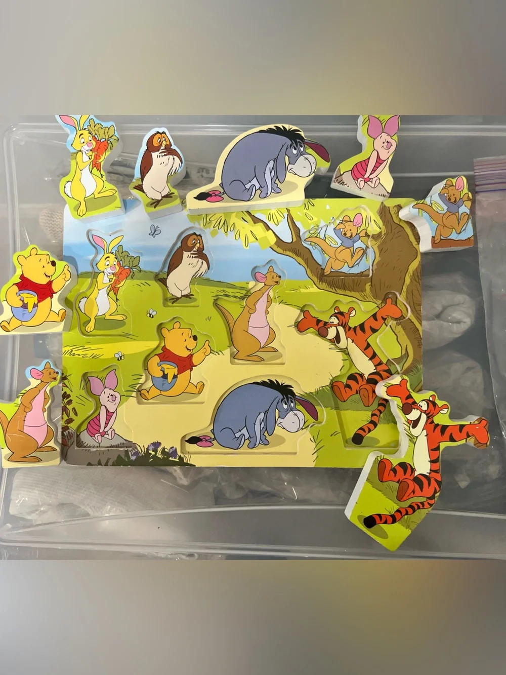 Disney Winnie the Pooh Wooden Puzzle | Pooh, Tigger, Eeyore, Piglet & Friends